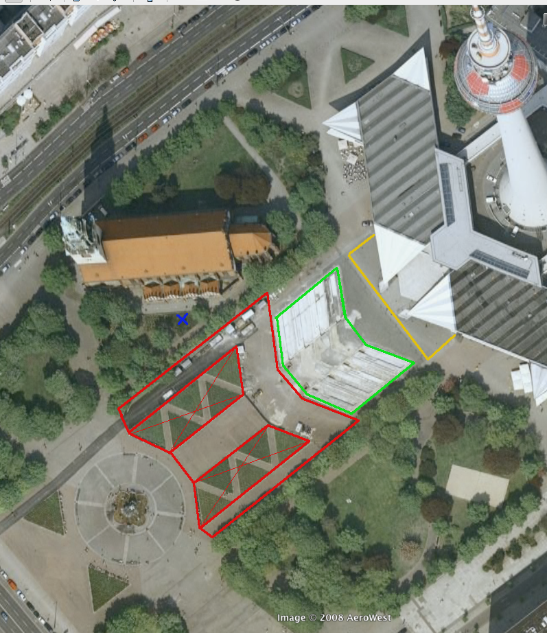 Map of the proposed area for the day